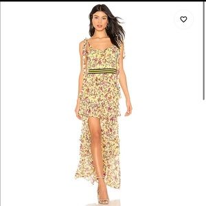 For love and lemons maison maxi dress in yellow
